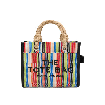 Marc Jacobs Women's The Stripe Mesh Small Tote Bag Red Multi