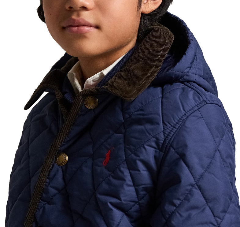 Polo Ralph Lauren Boy's Hooded Barn Jacket Newport Navy