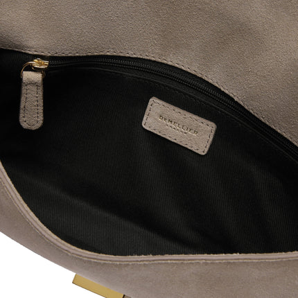 DeMellier London Women's The Vancouver Clutch Light Taupe Suede