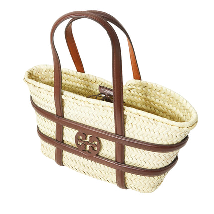 Tory Burch Women's Ella Small Woven Straw Tote Brown