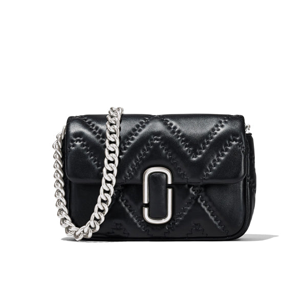 Marc Jacobs Women's The Quilted Leather J Marc Bag Shoulder Bag Black