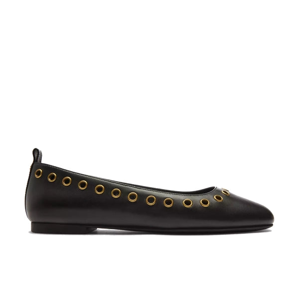 Coach Women's Wendie Ballet With Grommets Black