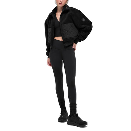 alo Women's Sherpa Edge Bomber Black