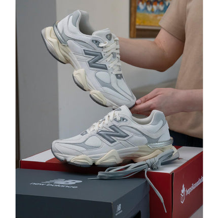 New Balance 9060 Sea Salt with Concrete and Silver Metallic U9060ECA