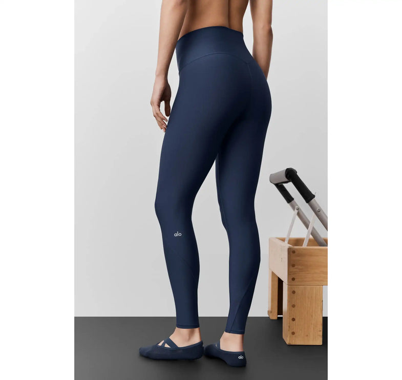 alo Women's Airlift High-Waist 7/8 Fine Line Legging Navy