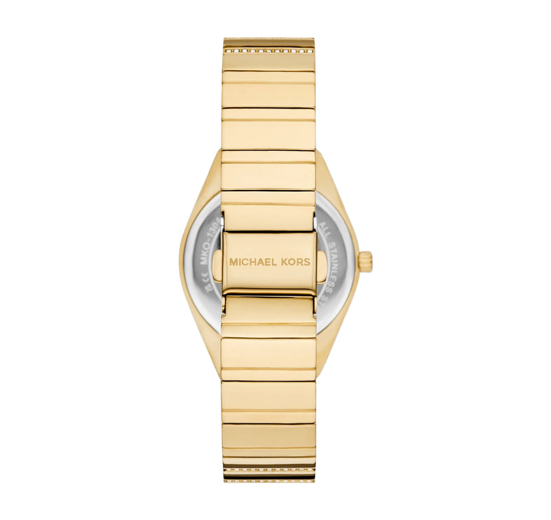 Michael Kors Women's Mini Lennox Pavé Gold-Tone Watch Gold MKO1304