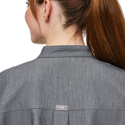 FIGS Women's Rafaela Oversized Scrub Top Graphite