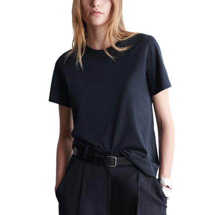 COS Women's Crew-Neck Cotton T-Shirt Navy