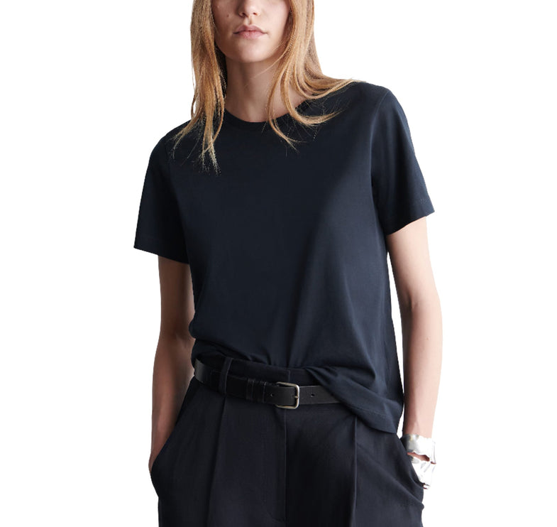 COS Women's Crew-Neck Cotton T-Shirt Navy
