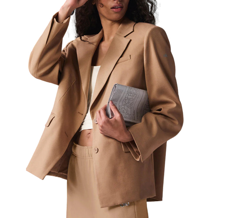 alo Women's First Class Blazer Toasted Almond