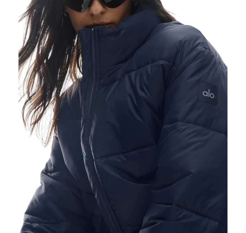 alo Women's Cold Front Puffer Jacket Navy