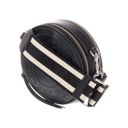 Marc Jacobs Women's Signet Circle Leather Crossbody Bag Silver/Black