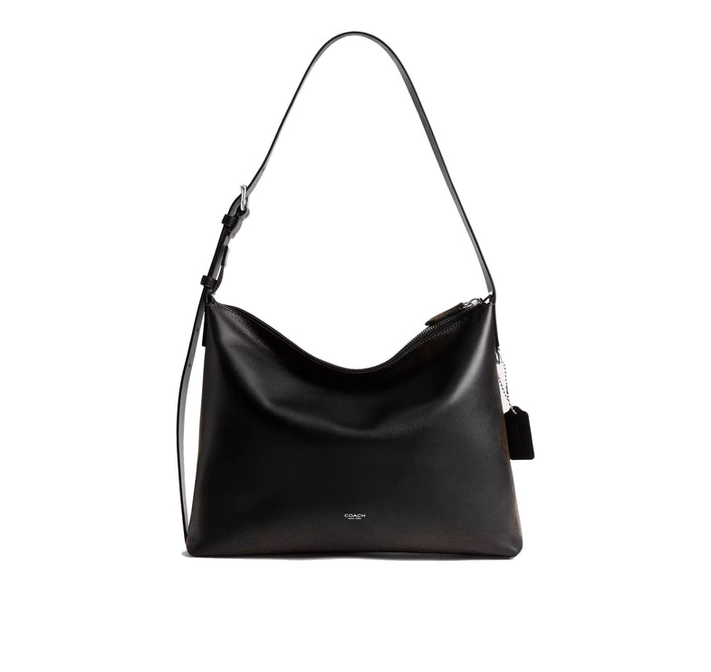 Coach Unisex Mott Messenger Bag 38 In Loved Leather Black/Light Tan