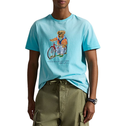 Polo Ralph Lauren Men's Classic Fit Polo Bear Jersey T-Shirt Perfect Turquoise Summer