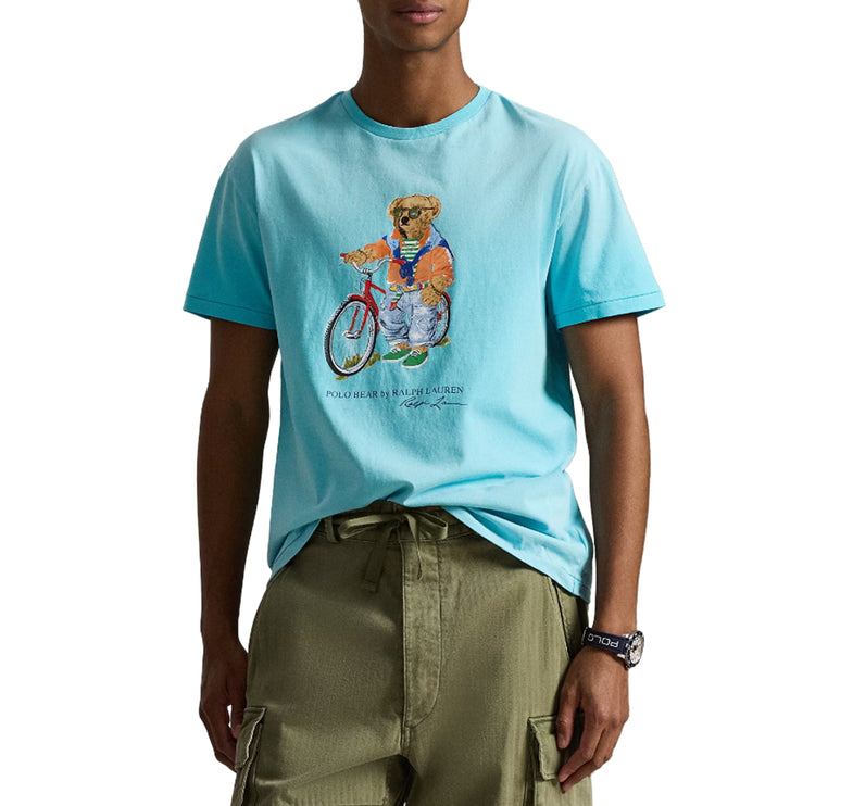 Polo Ralph Lauren Men's Classic Fit Polo Bear Jersey T-Shirt Perfect Turquoise Summer