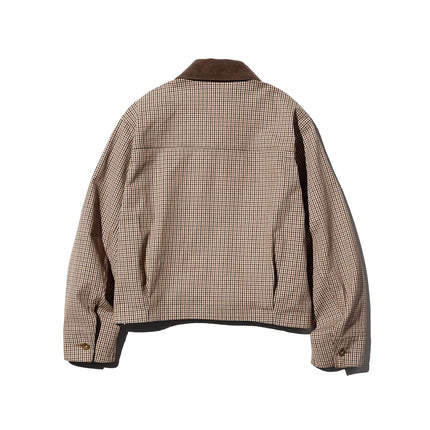 Uniqlo Unisex Zip Up Short Jacket | Check 34 Brown