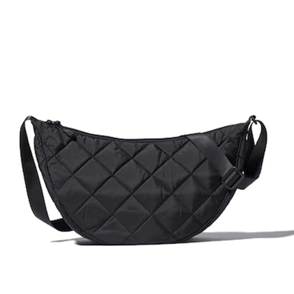 Uniqlo Unisex Round Shoulder Bag Quilted 09 Black - Hemen Kargoda