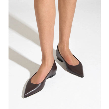 AEYDE Women's Cassy Pointed Toe Flats Moka Nappa