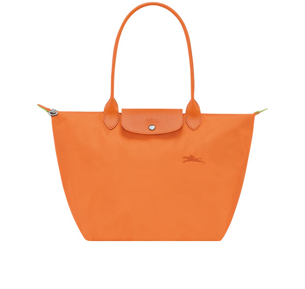 Longchamp Women's Le Pliage Green L Tote Bag Orange