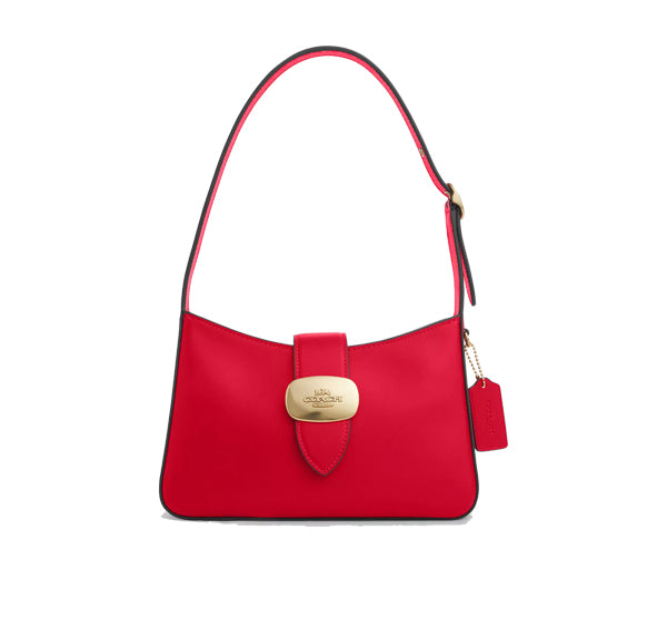 Coach Women's Eliza Shoulder Bag With Zipper Closure Gold/Bold Red