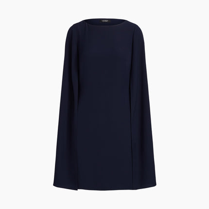 Polo Ralph Lauren Women's Cape Georgette Cocktail Dress Lighthouse Navy