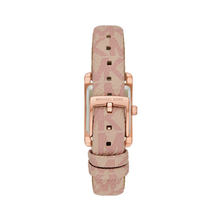 Michael Kors Women's Petite Monroe Rose Gold-Tone and Logo Strap Watch Rose Gold MKO1286