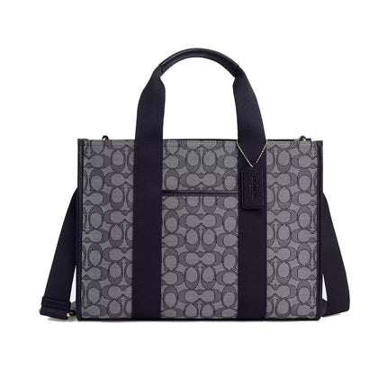 Coach Women's Smith Tote Bag In Signature Jacquard Gold/Navy/Midnight Navy