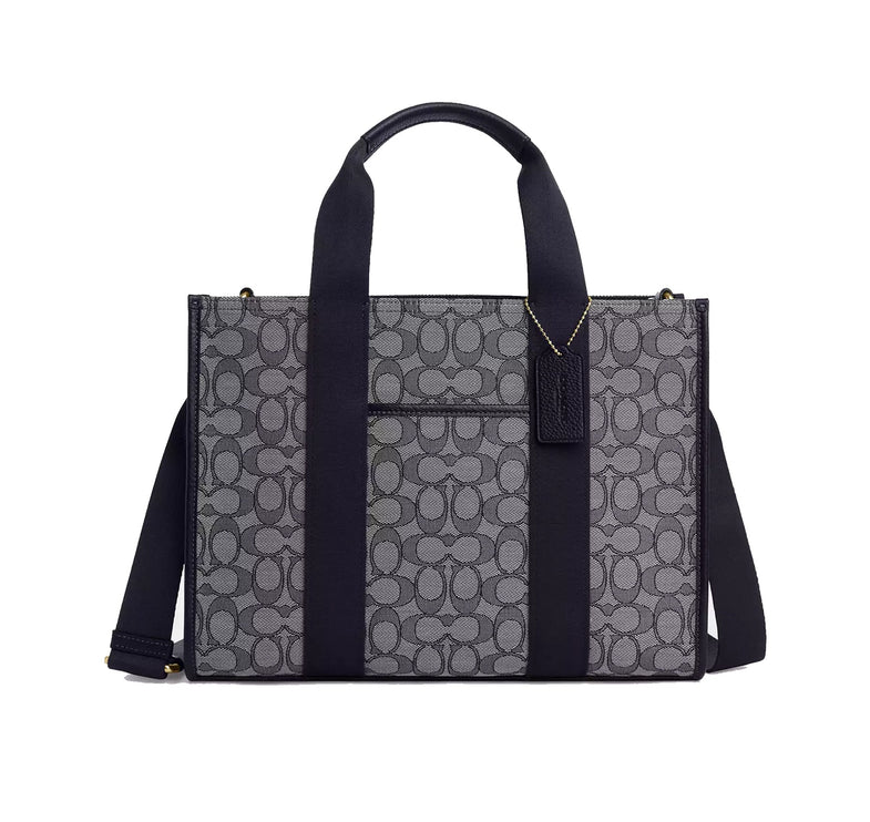 Coach Women's Smith Tote Bag In Signature Jacquard Gold/Navy/Midnight Navy