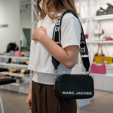Marc Jacobs Women's Flash Leather Crossbody Bag Colorblock White/Black