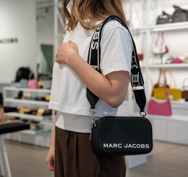 Marc Jacobs Women's Flash Leather Crossbody Bag Colorblock White/Black