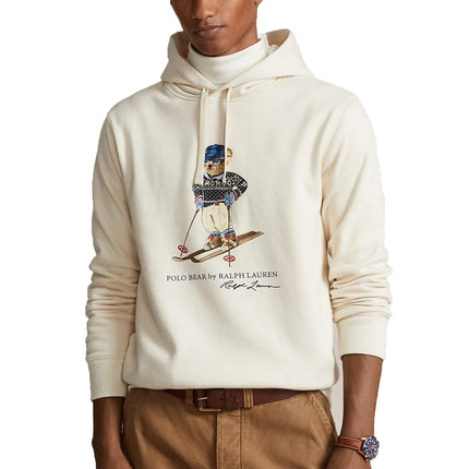 Polo Ralph Lauren Men's Ski Polo Bear Sweatshirt Winter Cream
