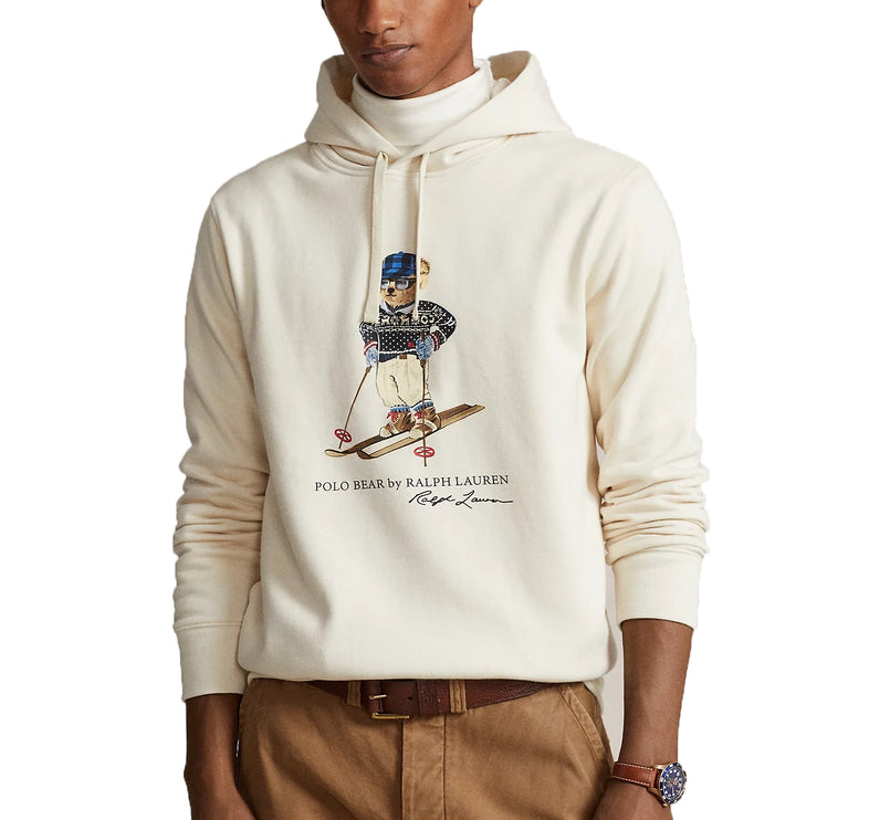 Polo Ralph Lauren Men's Ski Polo Bear Sweatshirt Winter Cream