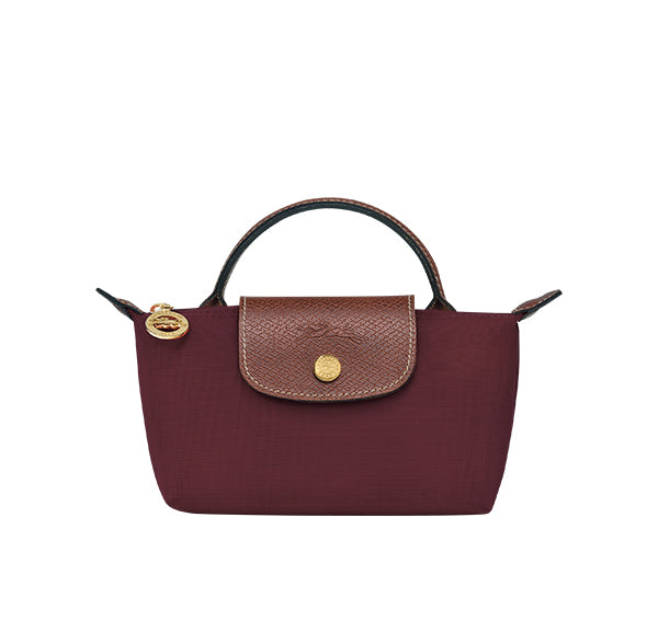 Longchamp Women's Le Pliage Original Pouch With Handle Burgundy