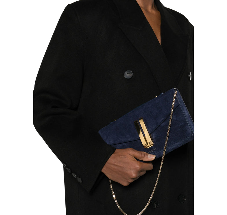 DeMellier London Women's The Vancouver Clutch Navy Suede