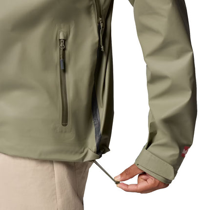 Columbia Men's Reign No Shine Rain Jacket Stone Green