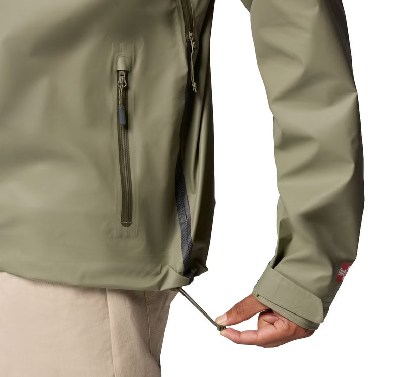 Columbia Men's Reign No Shine Rain Jacket Stone Green