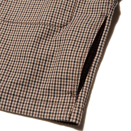 Uniqlo Unisex Zip Up Short Jacket | Check 34 Brown