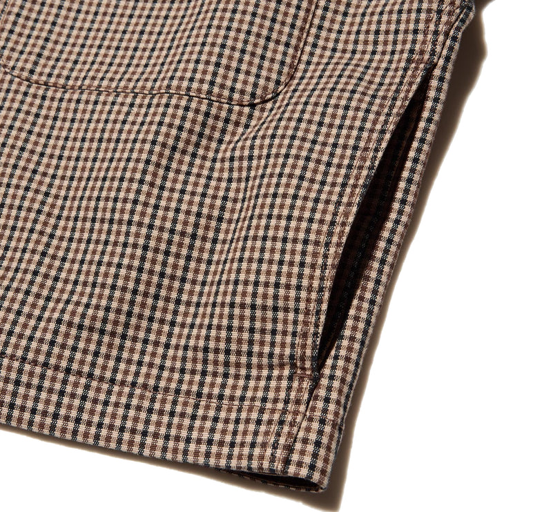 Uniqlo Unisex Zip Up Short Jacket | Check 34 Brown