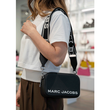 Marc Jacobs Women's Flash Leather Crossbody Bag Colorblock White/Black