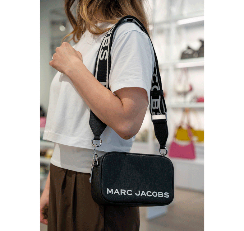 Marc Jacobs Women's Flash Leather Crossbody Bag Colorblock White/Black
