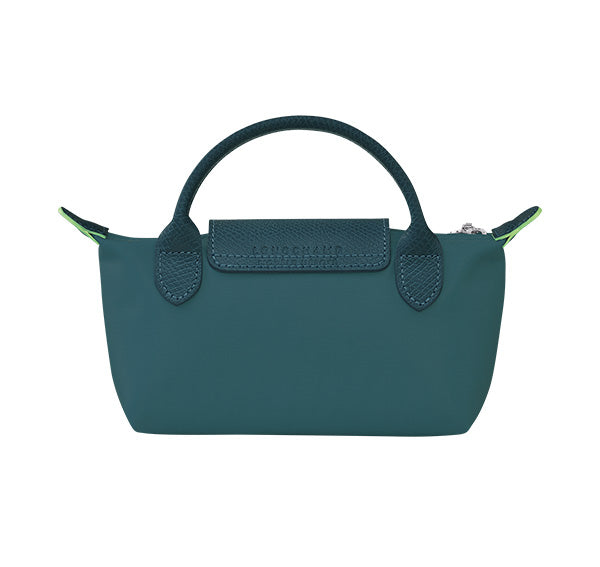 Longchamp Women's Le Pliage Green Pouch With Handle Peacock