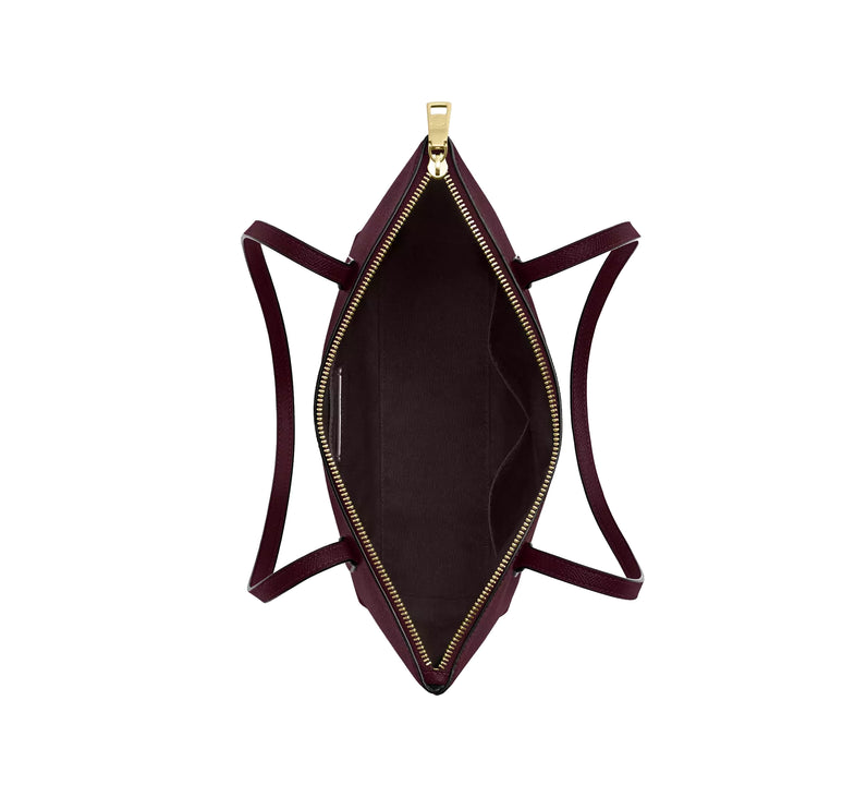 Coach Women's Fiona Zip Tote Bag Gold/Dark Wine