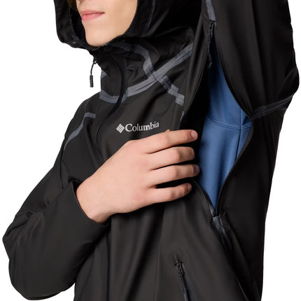 Columbia Men's Reign No Shine Rain Jacket Black