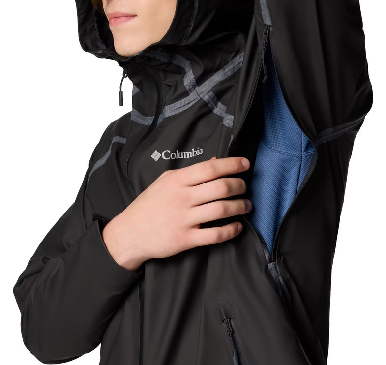 Columbia Men's Reign No Shine Rain Jacket Black