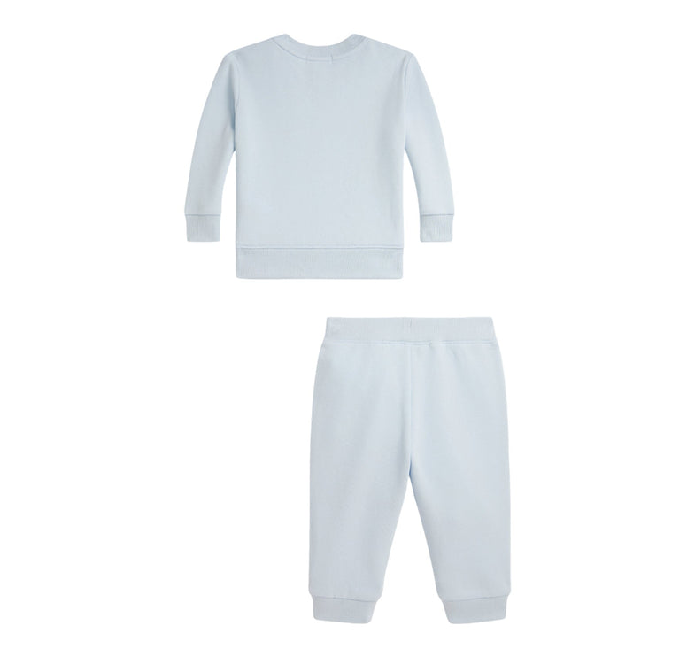 Polo Ralph Lauren Baby Polo Bear Fleece Sweatshirt & Pant Set Beryl Blue
