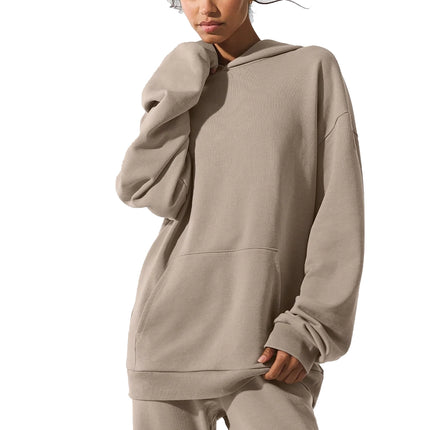 alo Women's Chill Vintage Wash Hoodie Gravel Wash