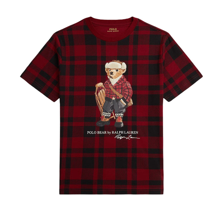 Polo Ralph Lauren Boy's Polo Bear Plaid Cotton Tee Multi