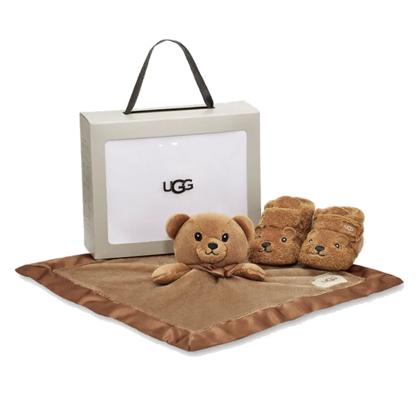 UGG Baby Bixbee And Lovey Bear Stuffie Chestnut