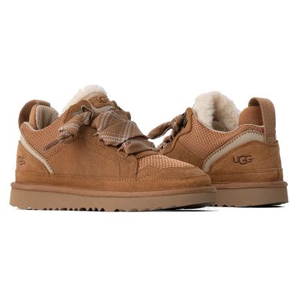 UGG Lowmel çocuk sneaker, kahverengi (chestnut) süet