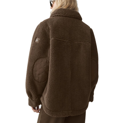 alo Women's Sherpa Edge Shacket Espresso